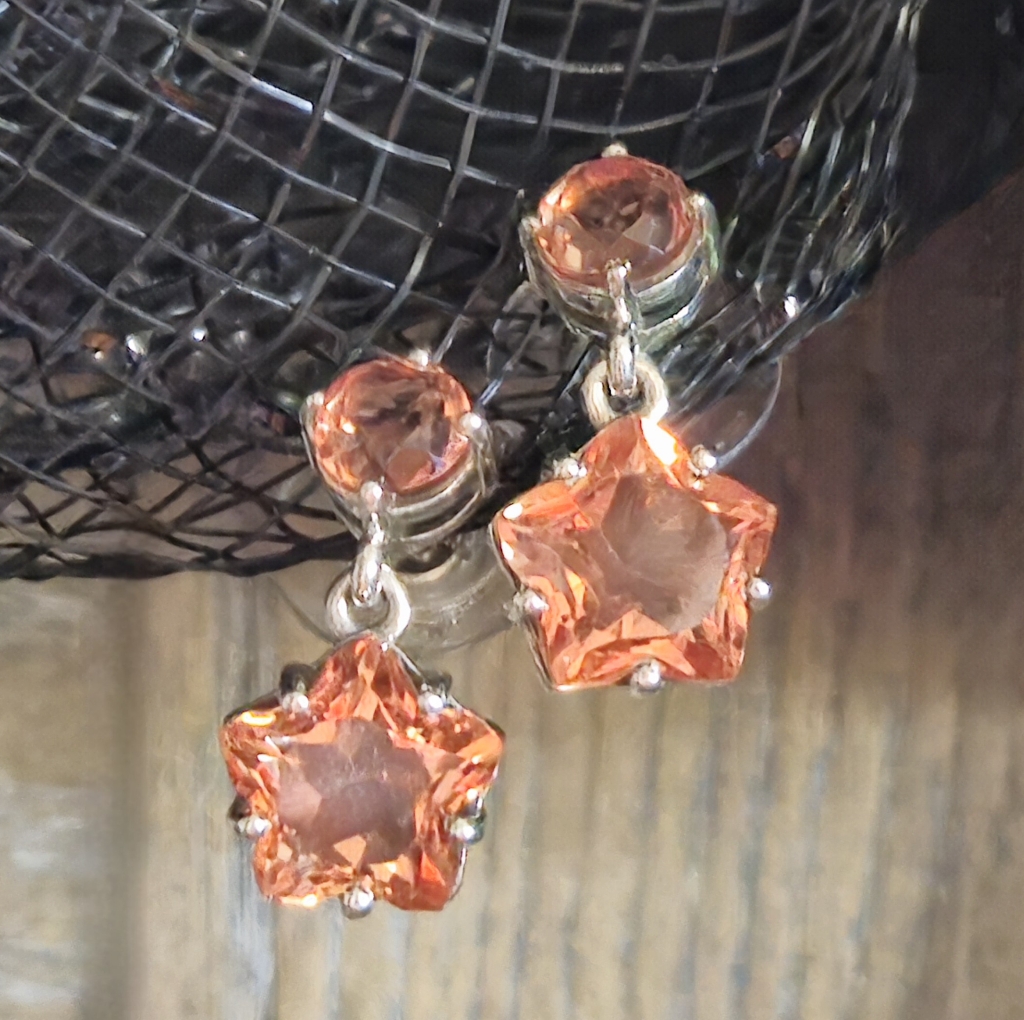 Nicky Butler Designer Nb 925 Sterling Silver Sunset Quartz Earrings Star Flower